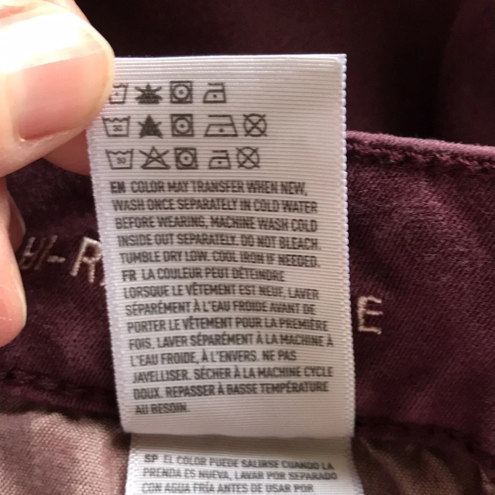 AMERICAN EAGLE Women Super Stretch Hi Rise Shortie Plum Denim Shorts | 4